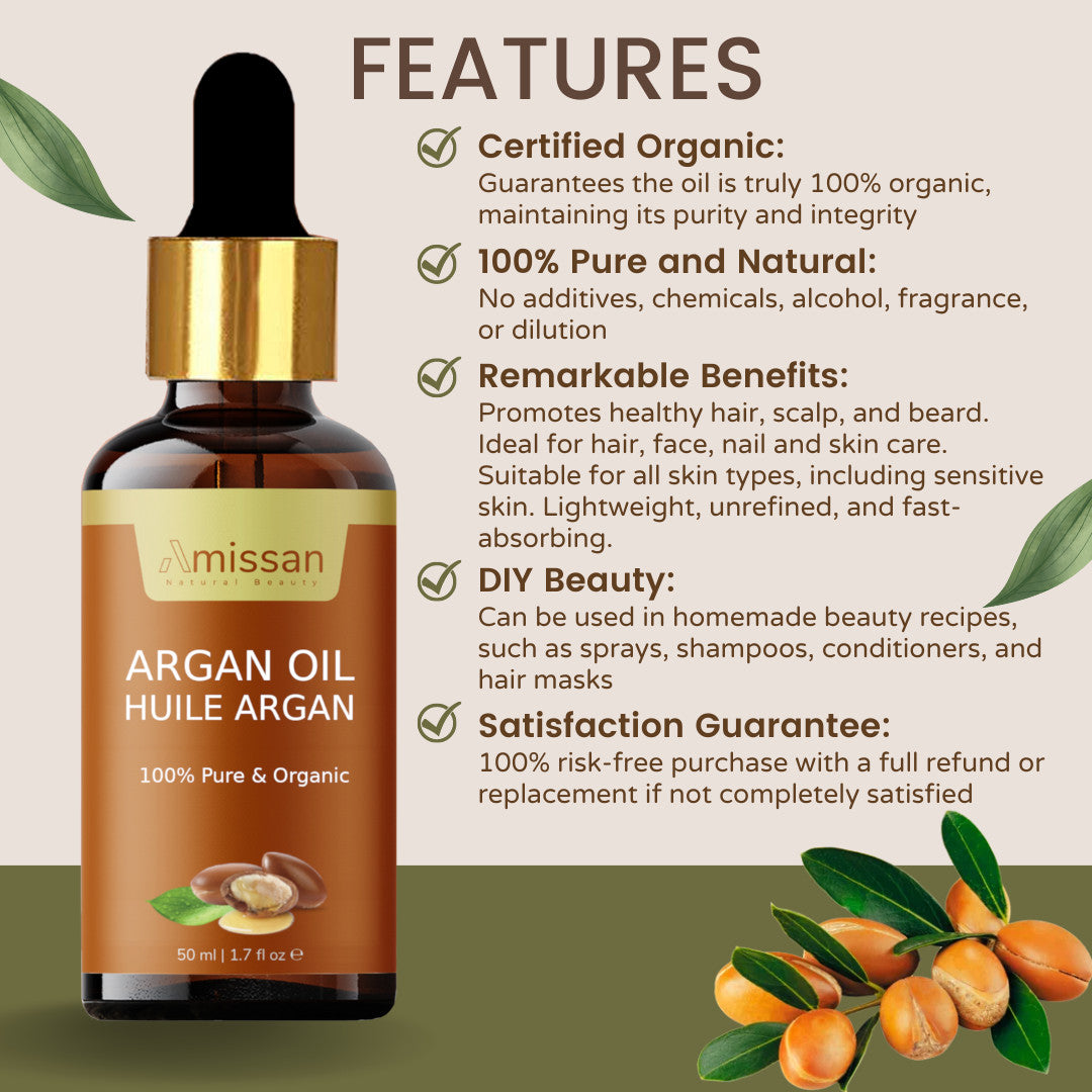 Huile d'Argan Certifiée Biologique Amissan