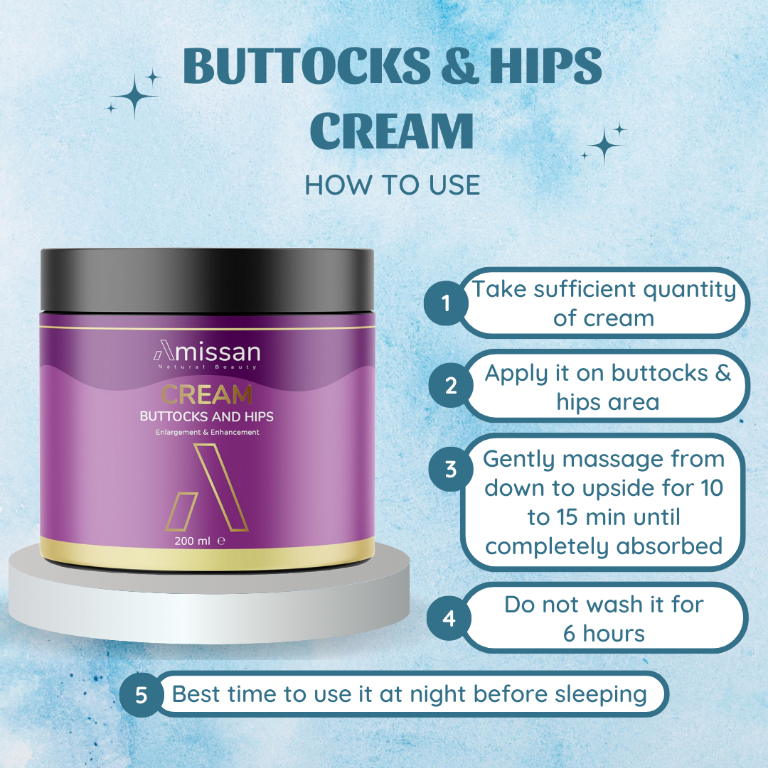 Amissan Buttocks & Hips Cream | Enlargement Enhancement &amp; Firming